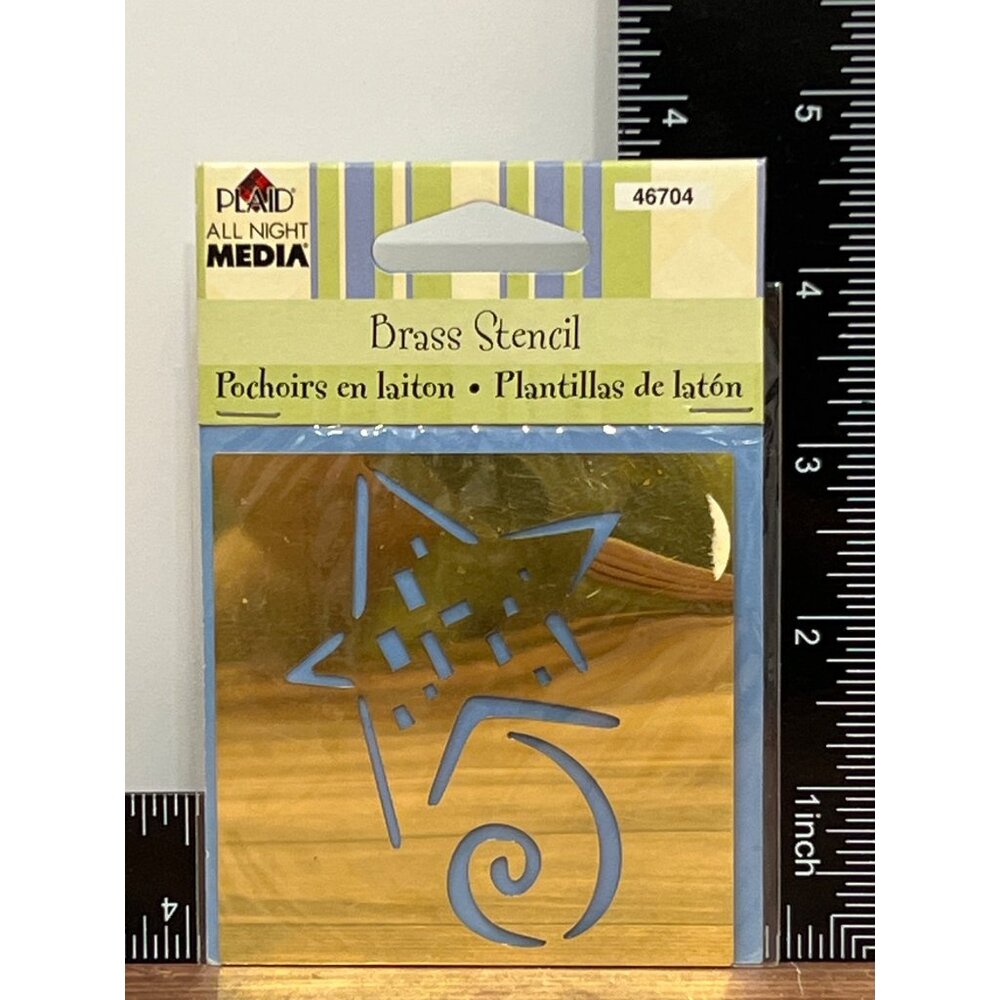 Plaid All Night Media Shooting Star Brass Stencil 46704